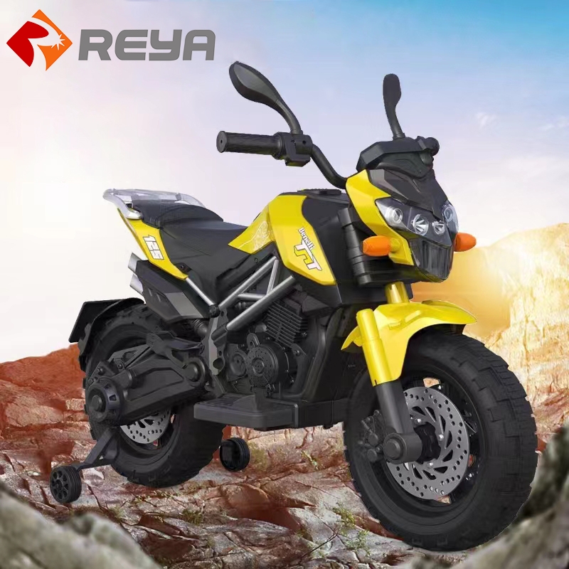 Children’s electric motorcycle two wheel charging anti fall motorcycle can sit two people too off load vehicle
