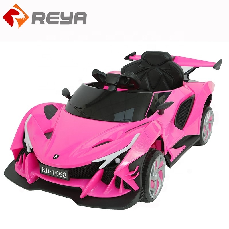 Children’s four wheel electric baby car can sit on a person charging remote control toy car