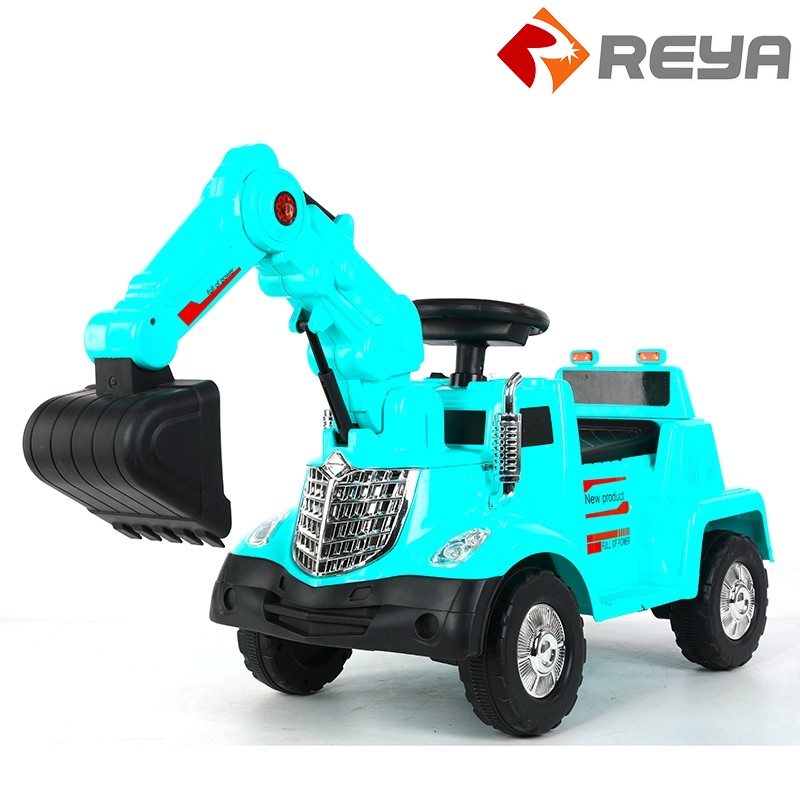Children’s electric exciter engineering car boys and girls baby can sit people remote control hand pushed toy car